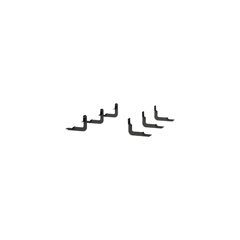 6" Oval Side Bar Mounting Brackets - Semi-Gloss Black - 4542 - 4542